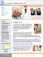 New Century MedSearch - Web Design